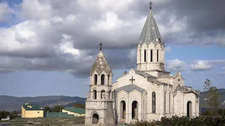 Armenian cathedral damaged due to shelling in Karabakh, Azerbaijan denies attack Armenian Cathedral