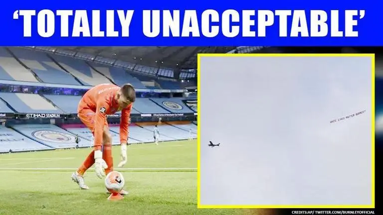 Players wearing 'Black Lives Matter', plane flies 'White Lives Matter' banner in Burnley Burnley