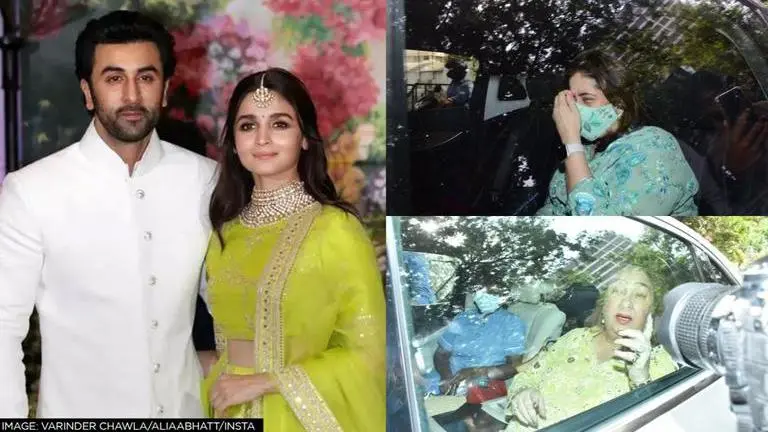 Ranbir-Alia's wedding: Nitasha Nanda, Rima Jain & others spotted at 'Vastu' ahead of Haldi Ranbir Kapoor, Alia Bhatt, Ranbir Kapoor's house Vastu, Alia Bhatt's house decorated, Rima Jain, Alia-Ranbir wedding, Alia-Ranbir Haldi