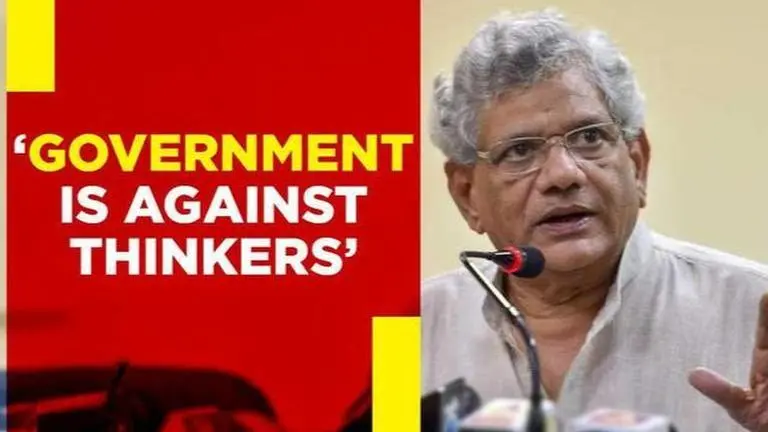 Sitaram Yechury alleges the government of being against thinkers Sitaram Yechury