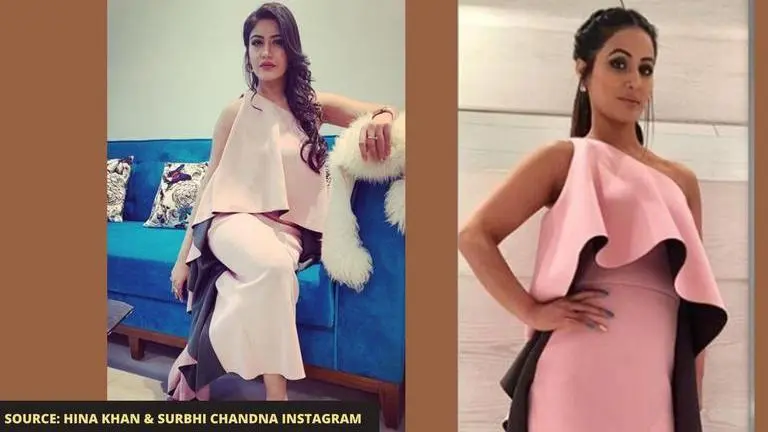 Surbhi Chandna vs Hina Khan: Who pulled off ruffled pink pastel dress better? Surbhi Chandna