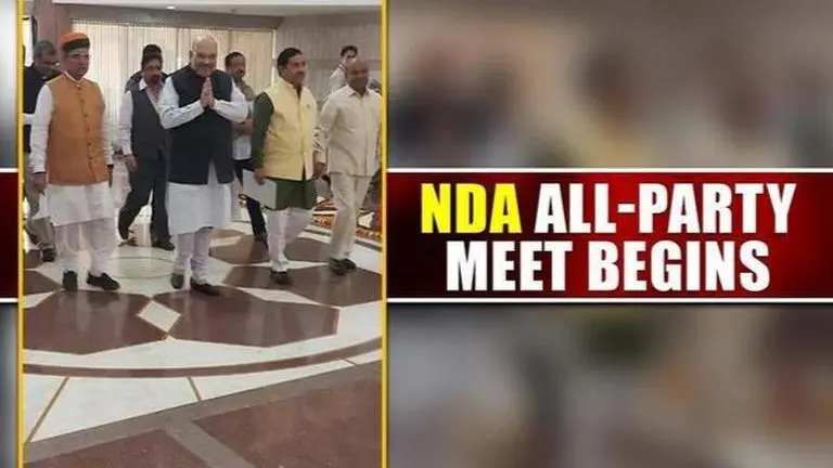 Delhi: NDA all-party meet begins ahead of Parliament winter session Delhi