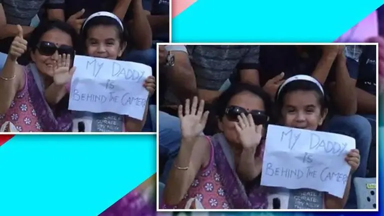 Little girl's placard at T20 match in Mumbai leaves netizens in awe Little girl
