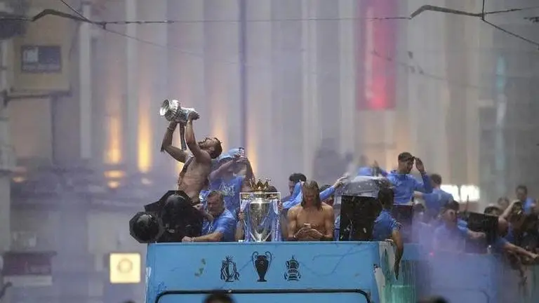 Manchester City celebrates historic treble after Champions League triumph with parade in rain; Watch