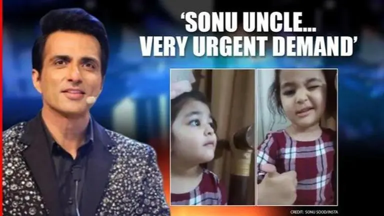 A little girl asks Sonu Sood, 'Papa is asking, will you send Mumma to Nani house?' Sonu Sood