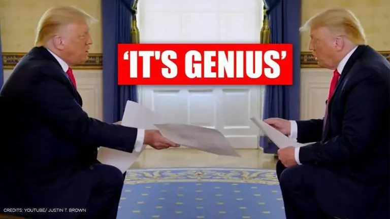 Video of Donald Trump interviewing himself breaks internet; netizens in splits | Watch Donald Trump