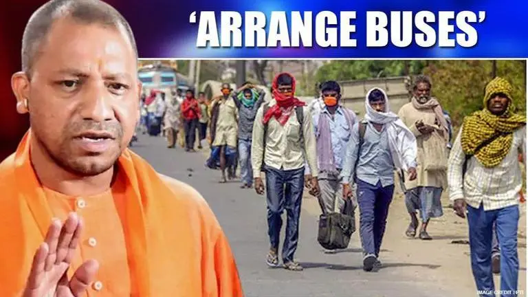 UP govt directs district magistrates to arrange buses to transport walking migrants home Uttar Pradesh