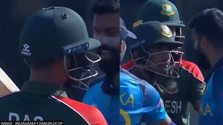 T20 World Cup 2021: Liton Das & Lahiru Kumara get involved heated exchange; Watch ICC T20 World Cup 2021