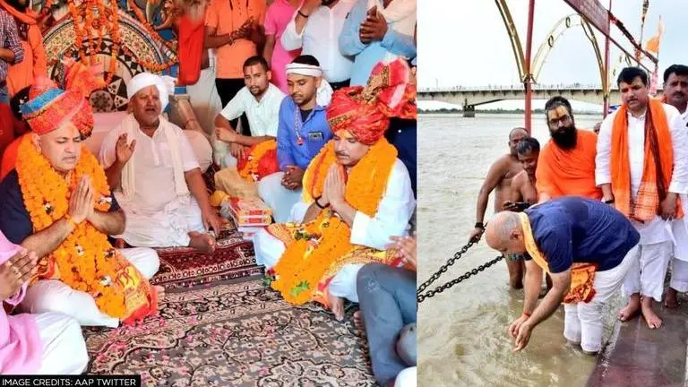 Manish Sisodia visits Ram Lalla shrine in Ayodhya; vows to establish Ram Rajya govt in UP AAP, Ayodhya