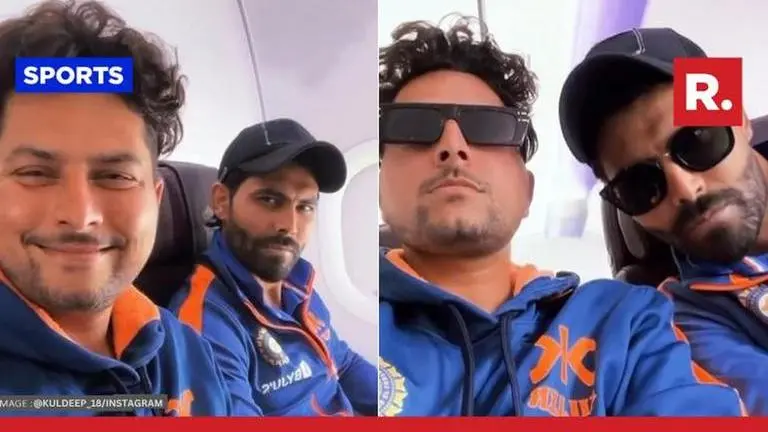 Ravindra Jadeja and Kuldeep Yadav groove to the tunes of 'Neend churayi meri' - WATCH Ravindra Jadeja and Kuldeep Yadav