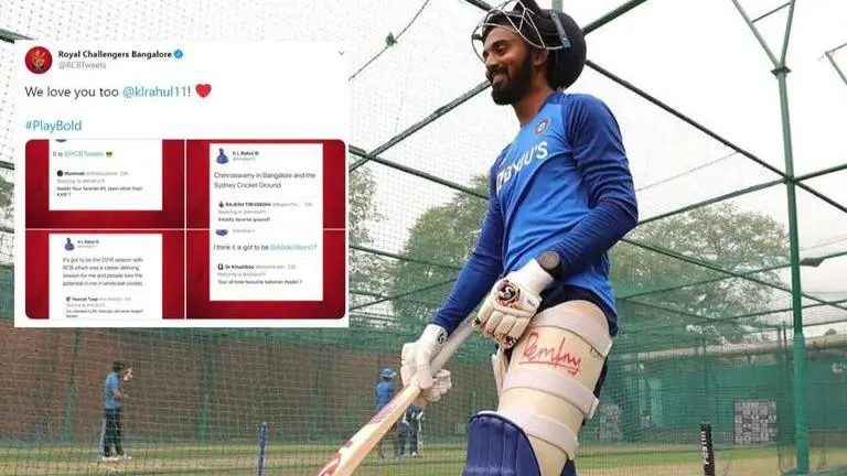 KL Rahul gets 'We love you too' message from ex-franchise RCB on Twitter KL Rahul