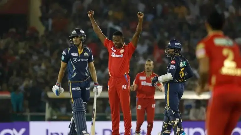 GT vs PBKS: Kagiso Rabada creates new record, races ahead of Lasith Malinga in elite list Kagiso Rabada in action for PBKS