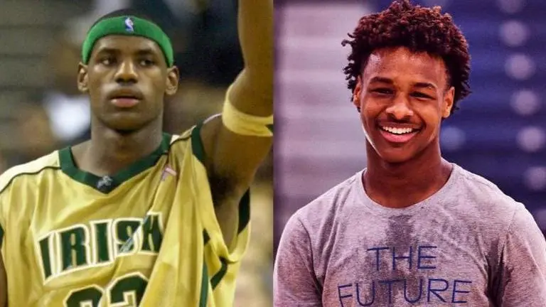 LeBron James and son Bronny compared aged 16 and the resemblance is uncanny, fans react lebron james