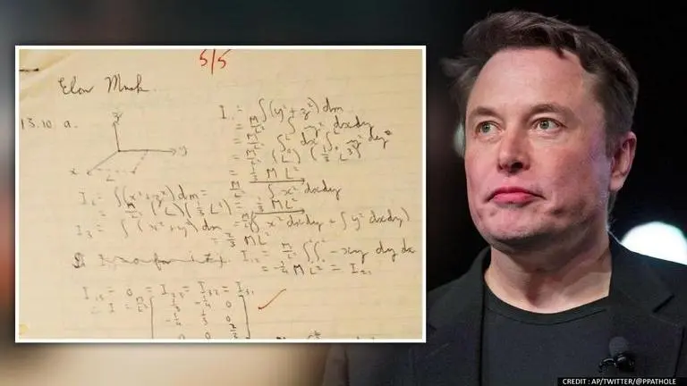 Elon Musk responds to his University of Pennsylvania homework; here's what he said Elon Musk