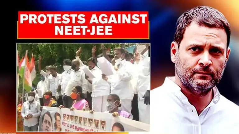 Congress follows Rahul Gandhi's clarion call; leads nationwide protest against NEET-JEE NEET