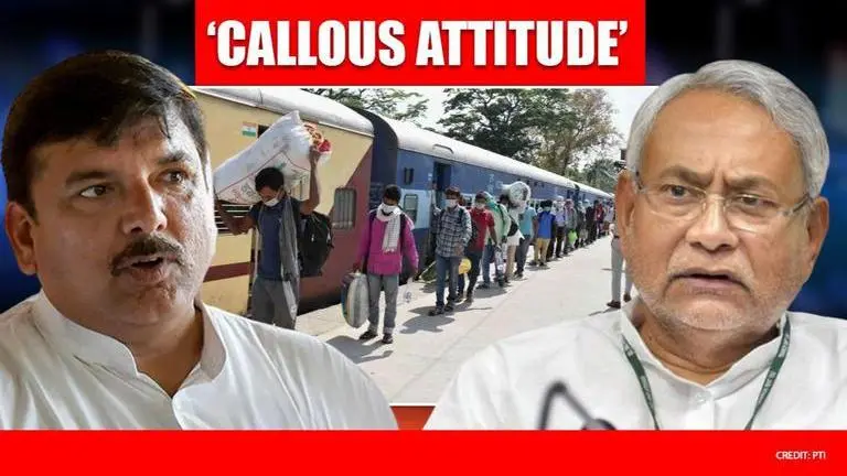 AAP accuses CM Nitish's Bihar govt; says Delhi govt bearing migrants' Shramik train cost migrants