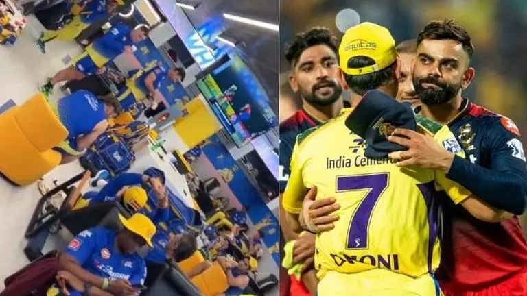 MS Dhoni gives special mention to Virat Kohli during his speech to CSK players - WATCH MS Dhoni and Virat Kohli