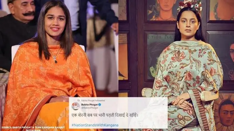 Babita Phogat joins online campaign #NationStandsWithKangana, calls her 'lioness' Babita Phogat