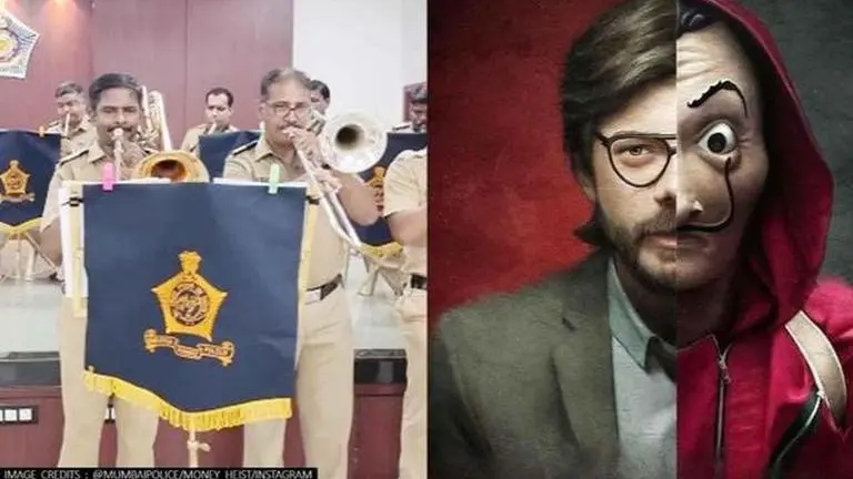 Mumbai Police hops on 'Money Heist' bandwagon with 'Bella Ciao' performance, wins hearts mumbai police, money heist
