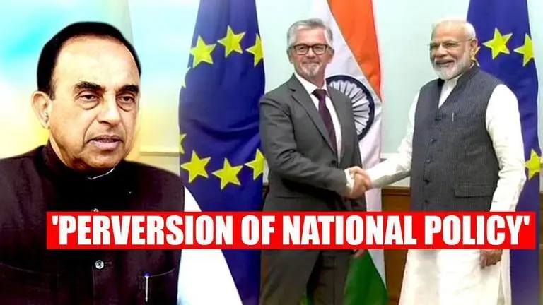 Dr Swamy slams EU delegation's J&K visit: 'perversion of nat'l policy' Dr Swamy