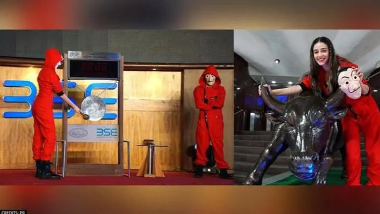 'Money Heist': Ananya Panday disguised as show's fan, rings bell at Bombay Stock Exchange 'Money Heist