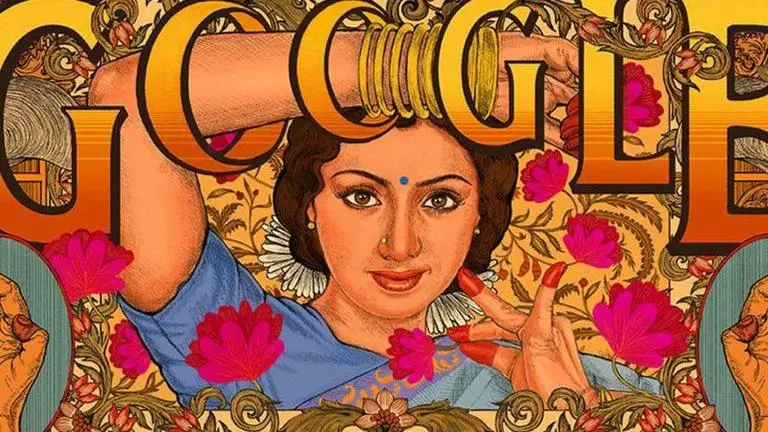 Google Doodle honours Sridevi on her 60th birth anniversary google doodle