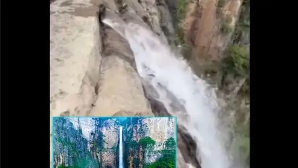 'Made in China': Is China's Tallest Waterfall a Fake? Viral Video Reveals Mystery Hiker finds pipe feeding China's tallest waterfall