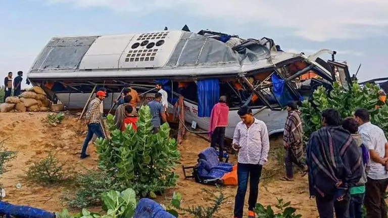 Three killed, 31 injured after truck hits bus in Gujarat