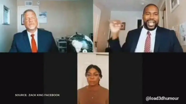 'Nice Shorts,' says colleague after a man accidentally reveals his shorts on a video call Nice Shorts