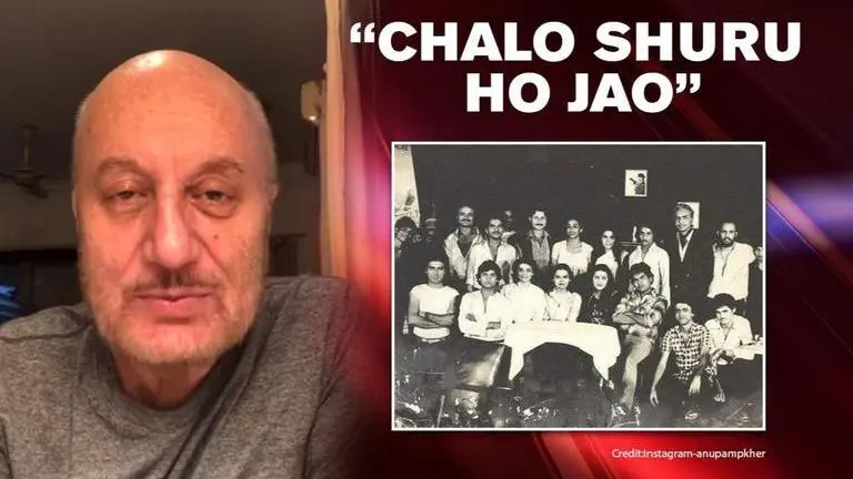 Anupam Kher shares throwback group pic from 1983, invites fans to guess who's who Anupam Kher