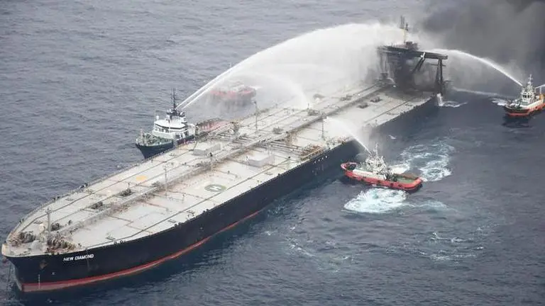 Sri Lanka names captain of oil tanker a suspect in fire