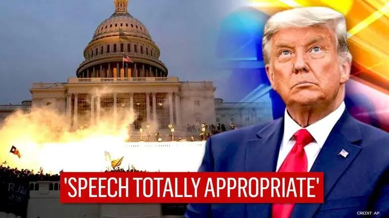 Trump defends his speech after which supporters stormed US Capitol: 'Totally appropriate' Donald Trump