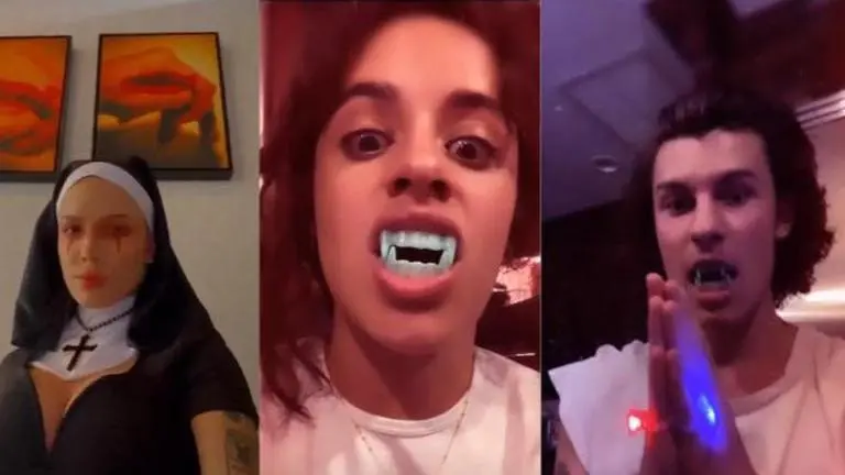 Hollywood Halloween 2020; Halsey, Shawn Mendes, Camila Cabello's outfits halloween 2020