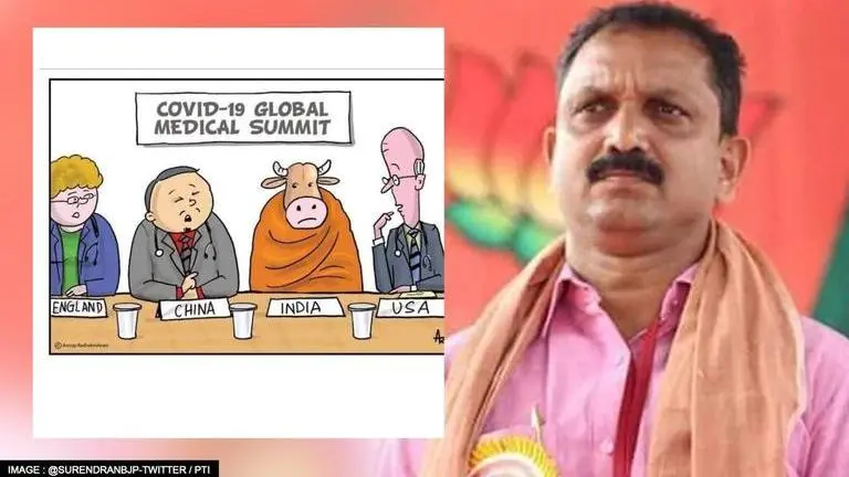 Kerala BJP criticises Lalithakala Akademi for honouring cartoon that 'humiliates' country BJP