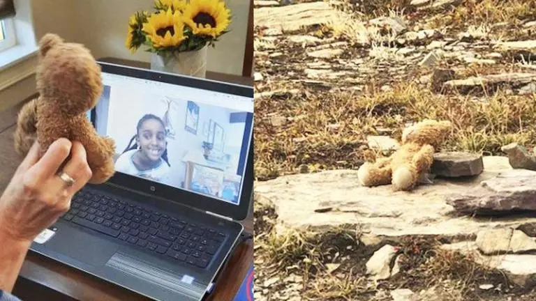 US: 6-year-old girl reunites with her teddy bear lost in Glacier Park after a year US