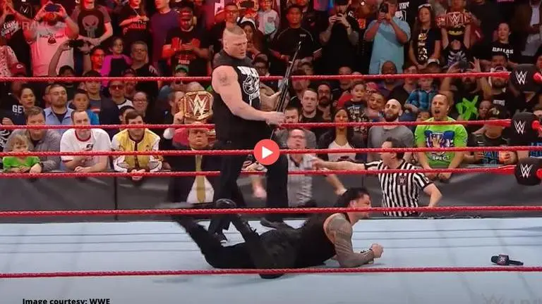 Brock Lesnar destroys and silences Roman Reigns in 2018 WWE storyline; watch video Brock Lesnar