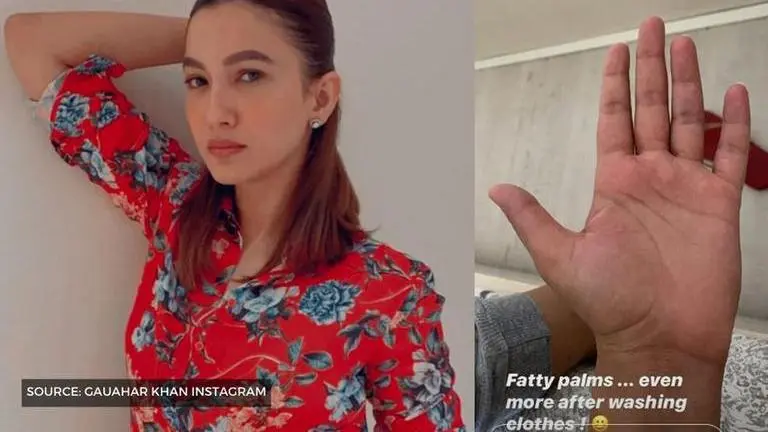 Bigg Boss 7's Gauahar Khan says her palms have turned 'fatty' after washing clothes; see bigg boss gauahar khan