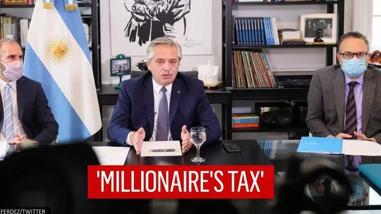 Argentina announces 'millionaires' tax' to pull country out of COVID-19 crisis Argentina imposes millionaires' tax to pull country out of COVID-19 crisis