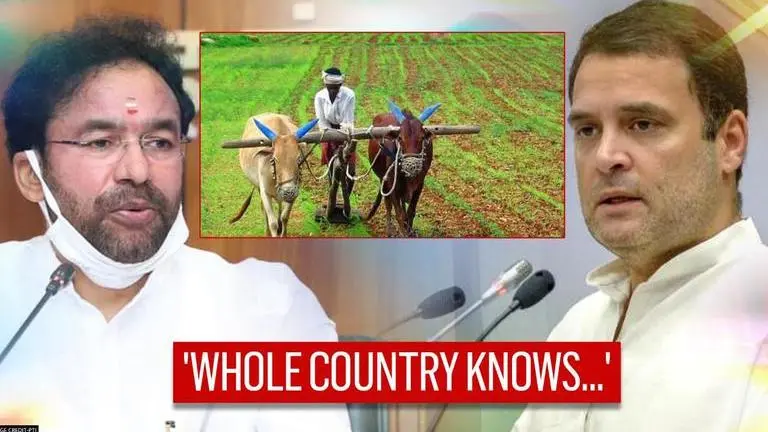 G Kishan Reddy takes a dig at Rahul Gandhi, says 'he can scrap Farm Laws in next life' G Kishan Reddy