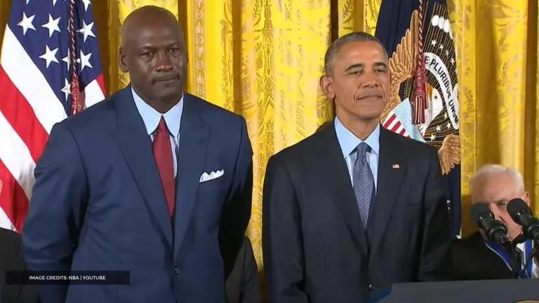 Why was Barack Obama titled 'Former Chicago Resident' in Michael Jordan's documentary? barack obama