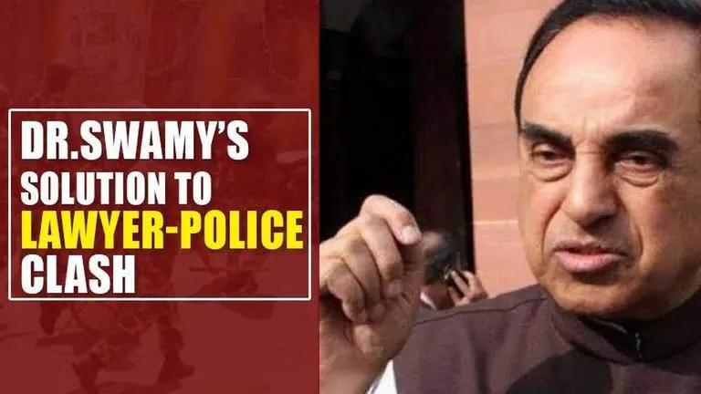 Subramanian Swamy proposes novel solution amid Lawyers-Police clashes Dr.Swamy