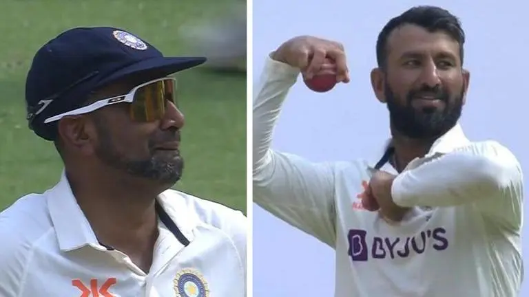 IND vs AUS: Cheteshwar Pujara bowls leg-spin in 4th Test, R Ashwin's response is priceless Cheteshwar Pujara