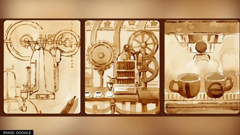Google unveils unique doodle on godfather of espresso machines' 171st birth anniversary Google