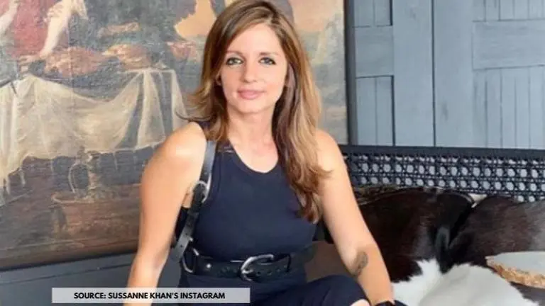 Sussanne Khan showcases the magic of marble's illumination on social media; see photo Sussanne Khan