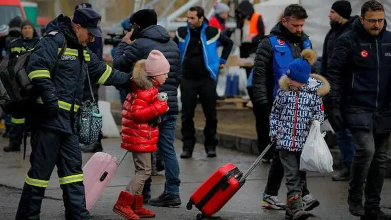 As Russia continues to invade Ukraine, Civilians move to a safer location in Irpin Ukraine