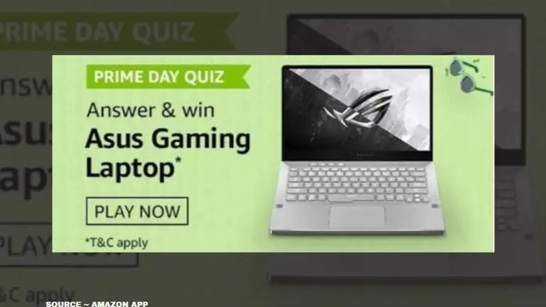 Amazon Prime Day Quiz: Win Asus gaming laptop by answering these questions amazon prime day quiz