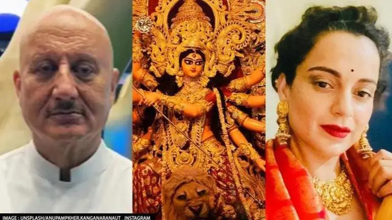 Navratri 2022: Kangana Ranaut, Anupam Kher, Abhishek Bachchan & other stars extend wishes Navratri