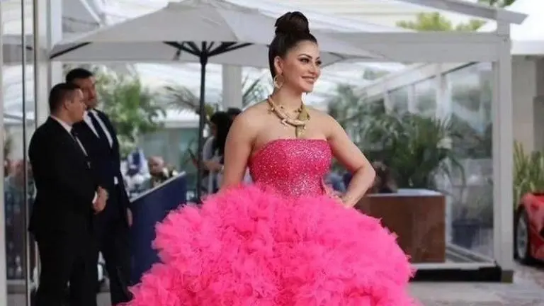 Urvashi Rautela turns up at Cannes 2023 in tulle gown and crocodile jewelry urvashi rautela