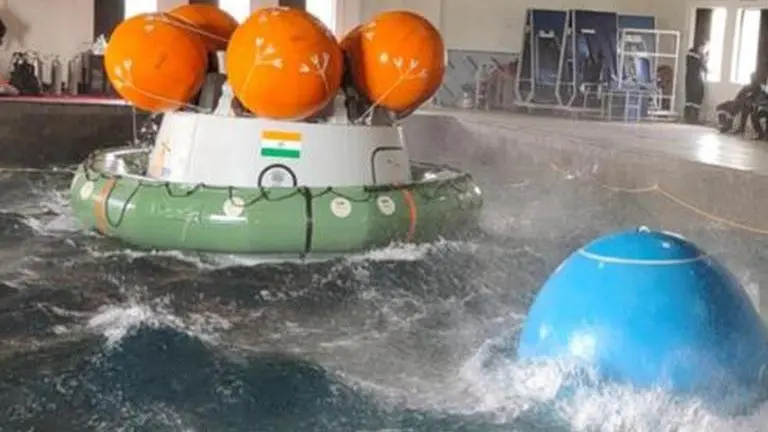 ISRO begins recovery trials of Gaganyaan crew capsule at Navy facility, pictures out ISRO