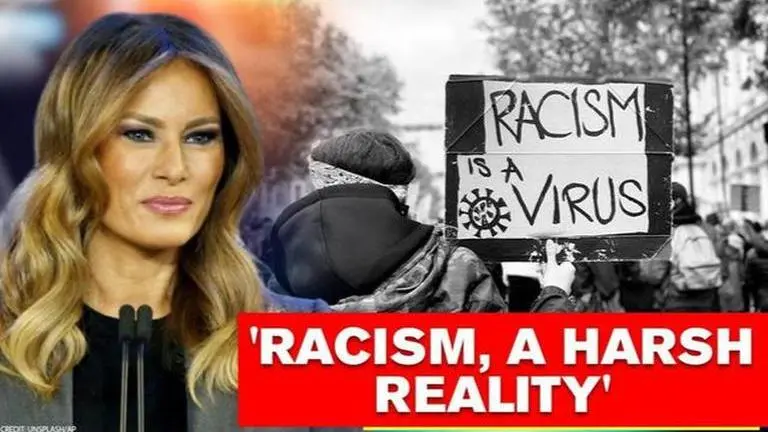Melania Trump says racism is a 'harsh reality' in the history of the United States Melania Trump